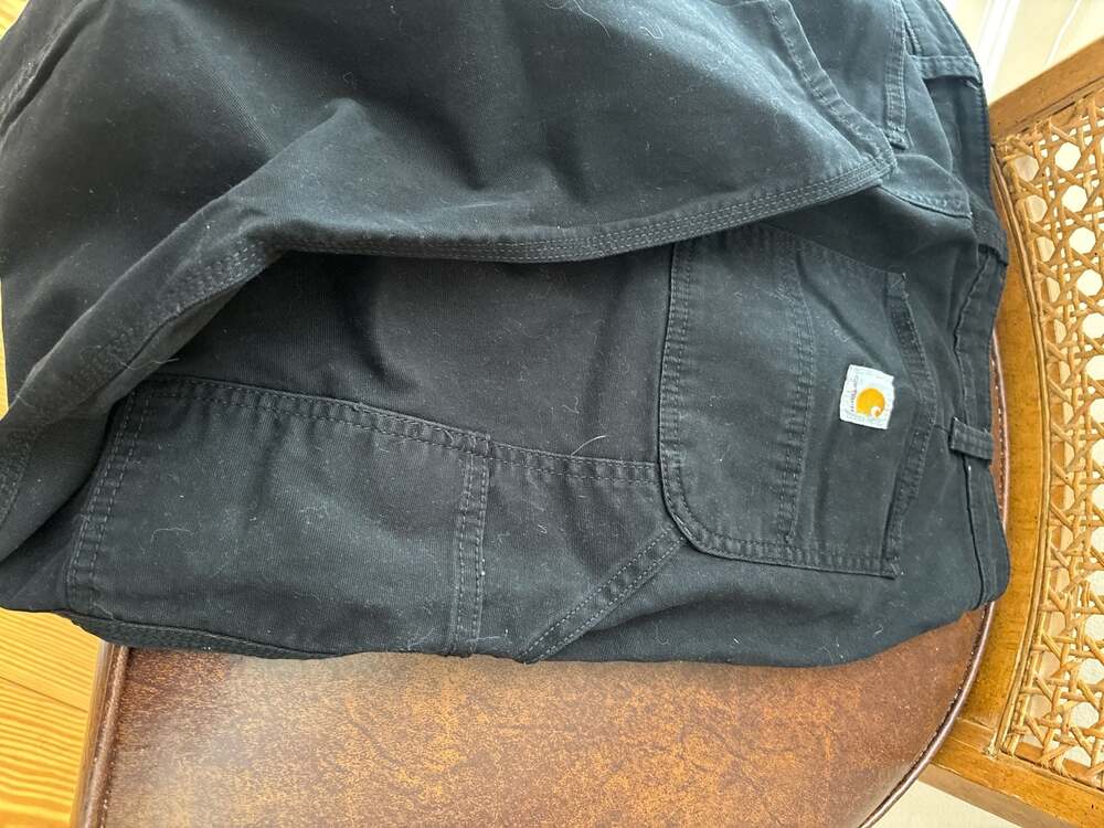 Carhartt Loose Fit Canvas Carpenter Pants Black Size 10 Regular - Picture 4 of 7